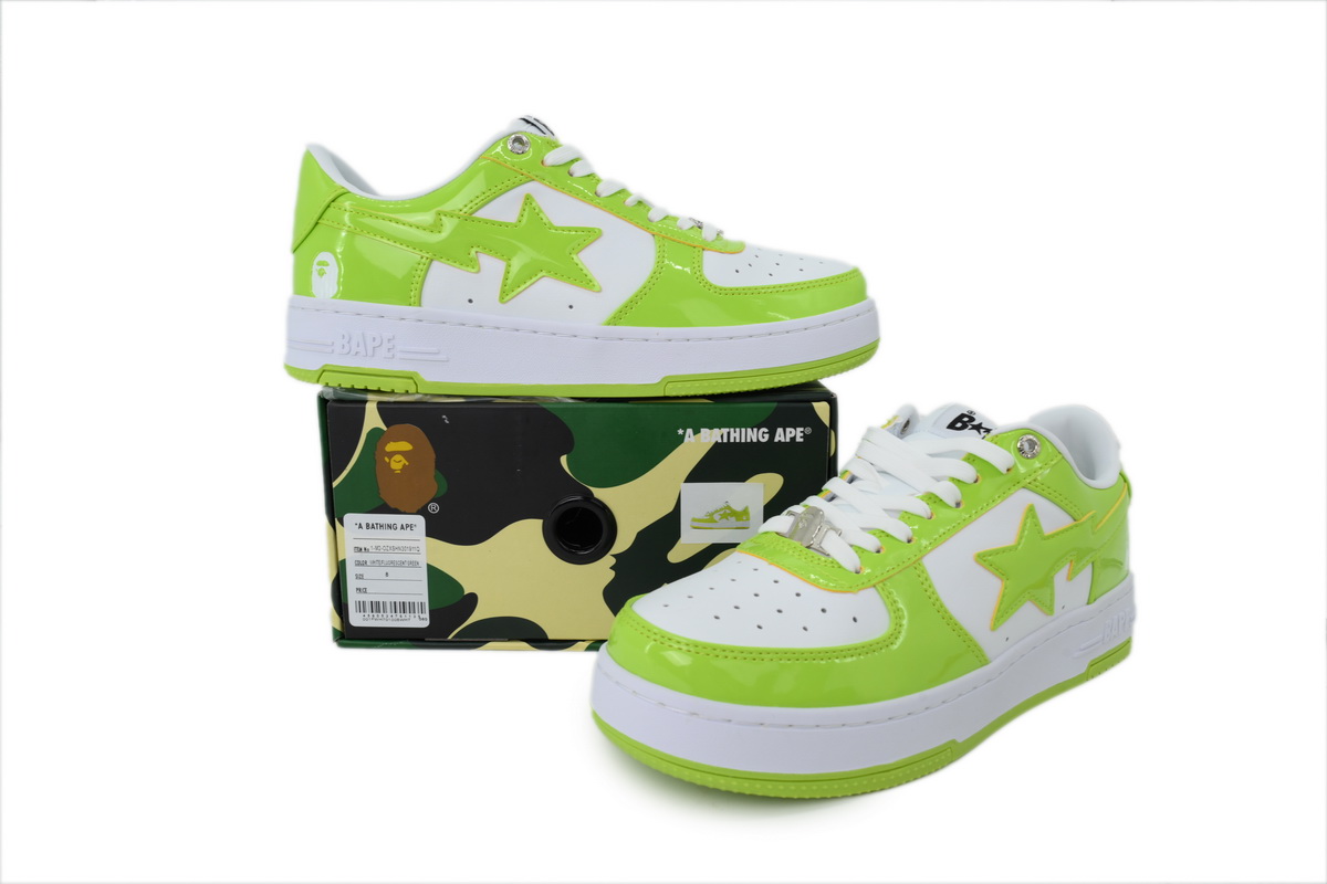 A BATHING APE BAPE White Green