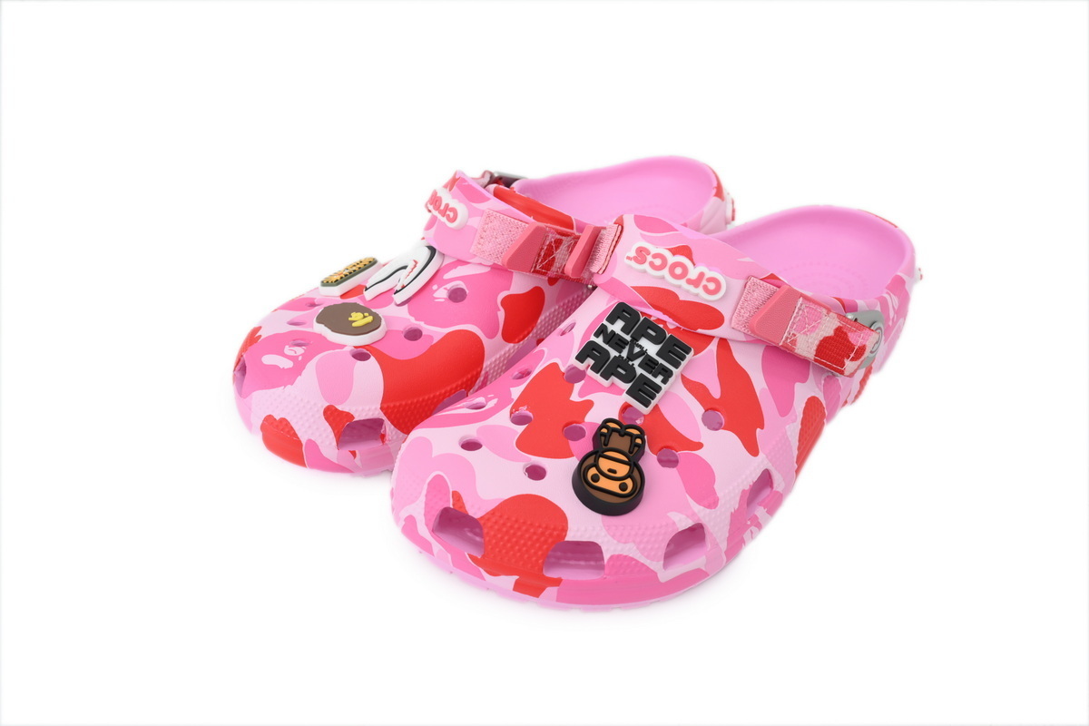 A Bathing Ape BAPE x Crocs Classic Clog ABC Camo Pink