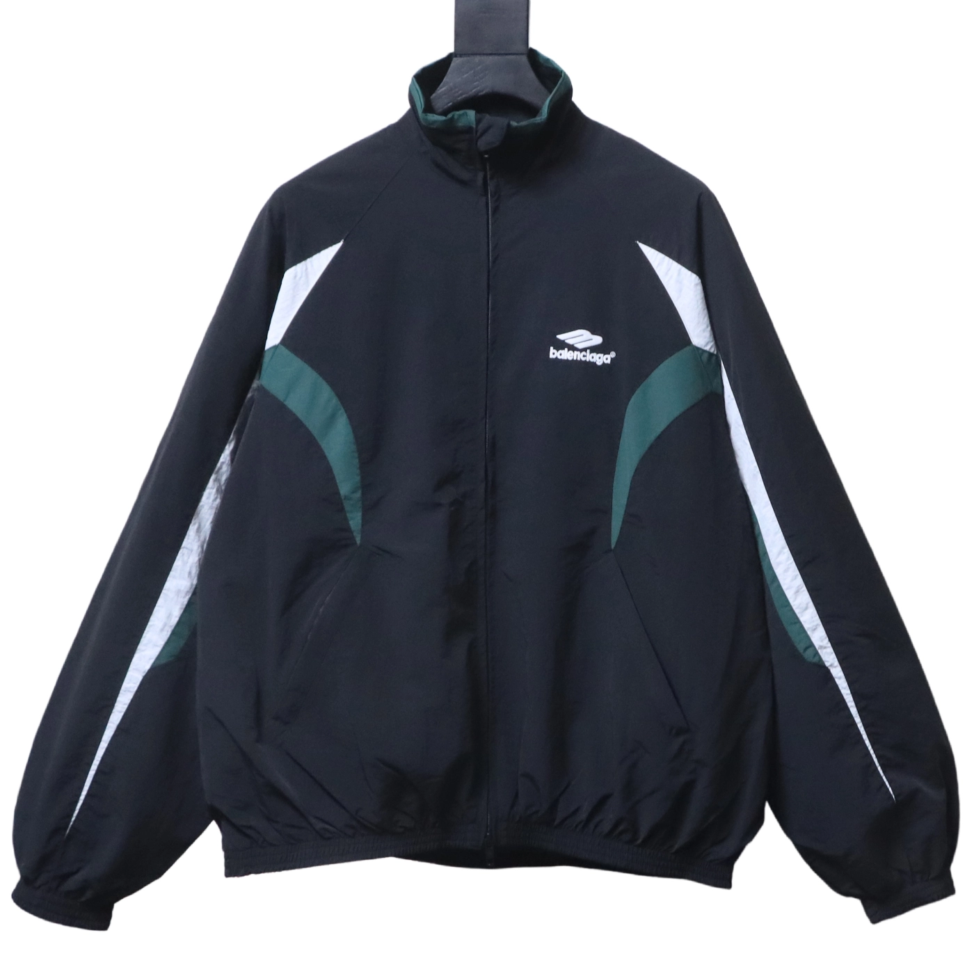 Balenciaga BLCG 24FW Patchwork Tracksuit Jacket Black Green