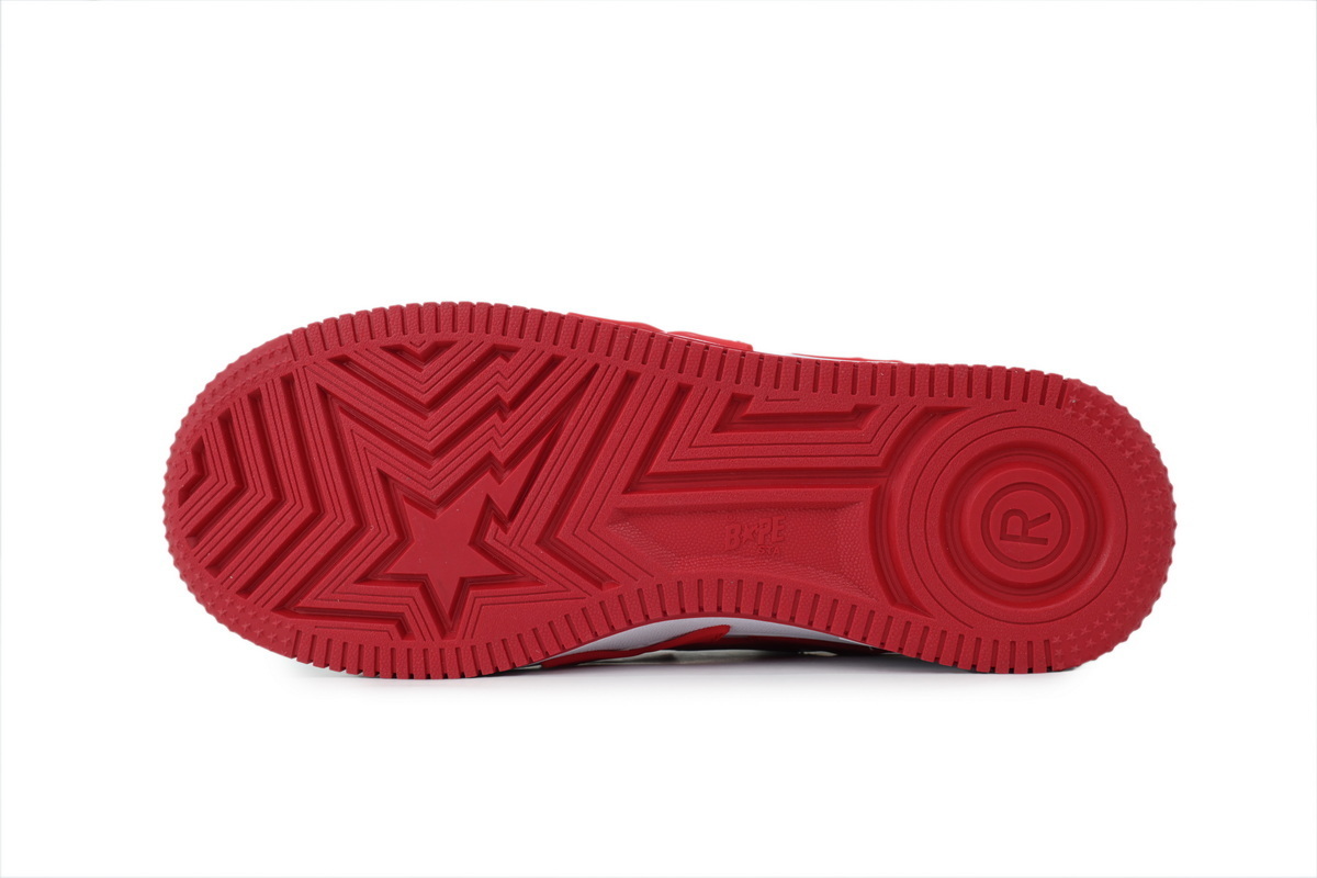 A Bathing Ape Red And White Big Star OZXSHMX 91314M