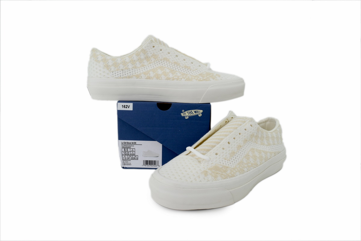 Vans Premium Old Skool Knit True White Beige VN000D8HESF