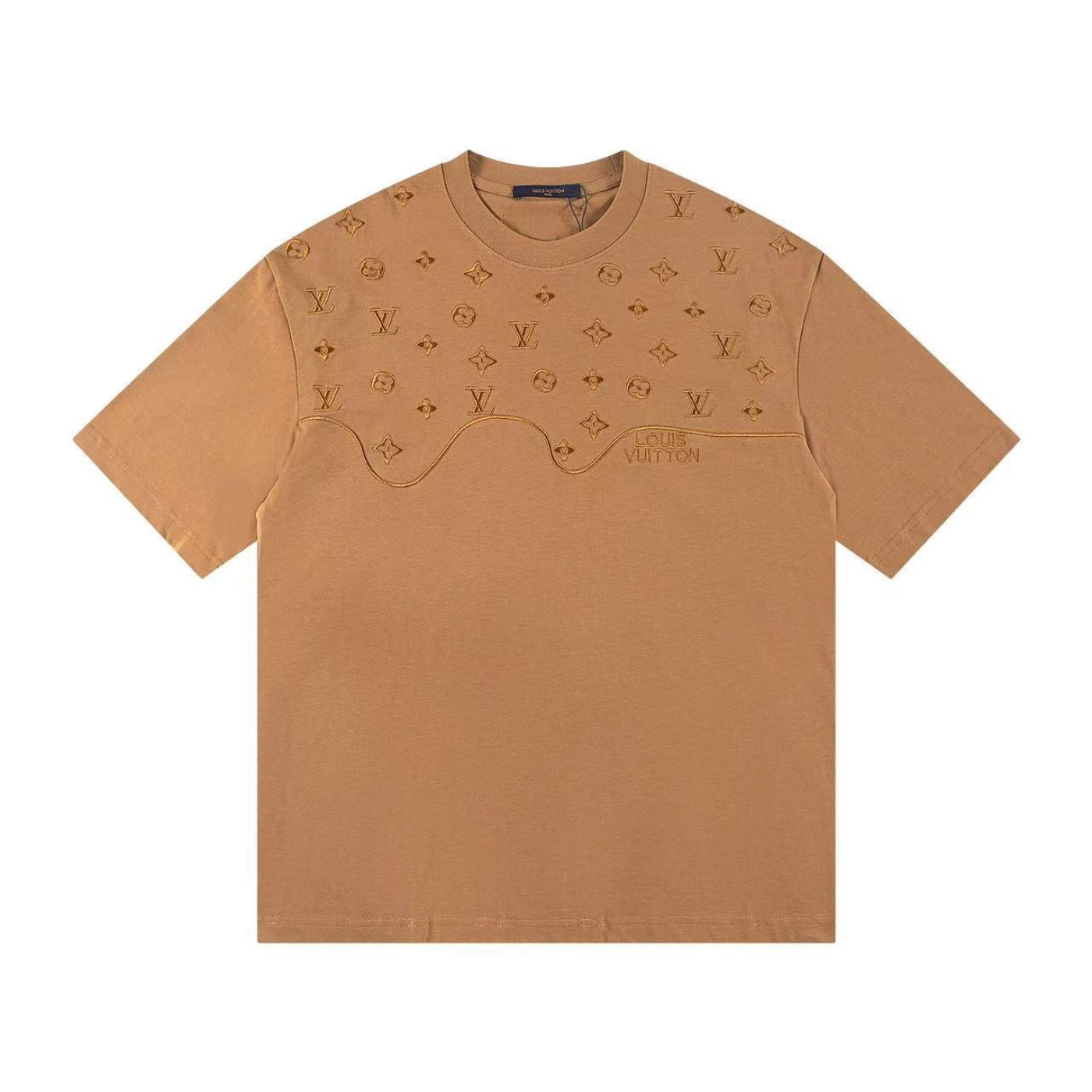 Louis Vuitton T-shirt Z030 Black/White/Khaki