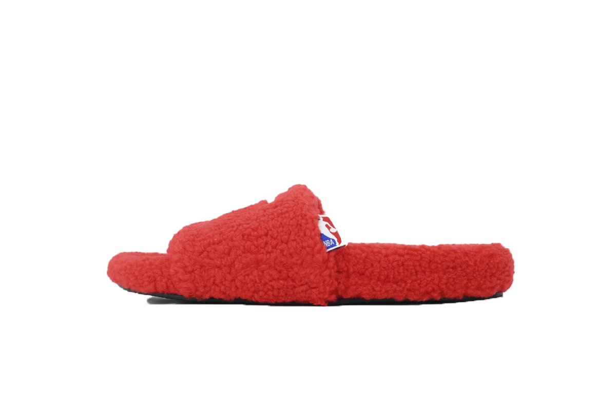 NBA x Balenciaga Furry Slides Red
