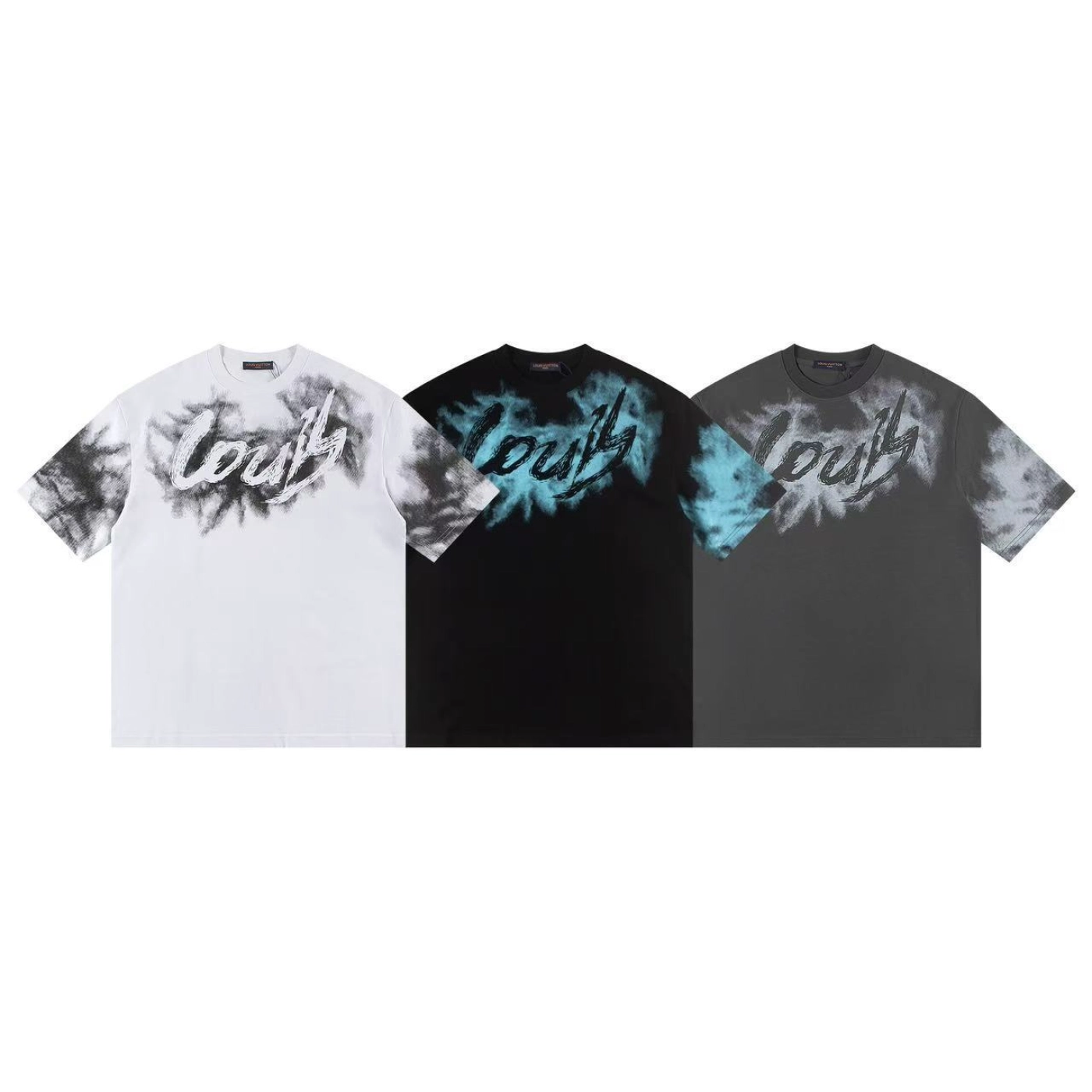 Louis Vuitton T-shirt Z034 Black/White/Gray