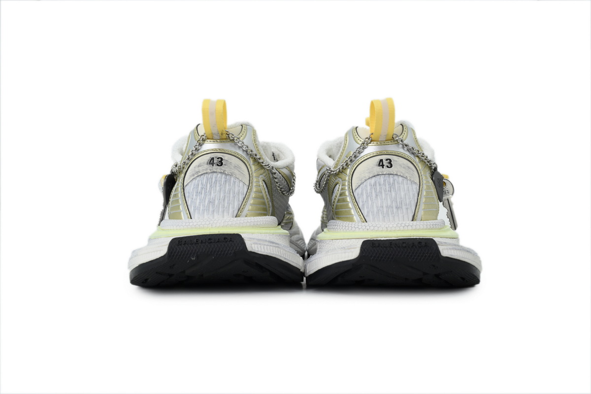 Balenciaga 3XL Sneaker White Yellow Silver 734734 W3XCN 9711