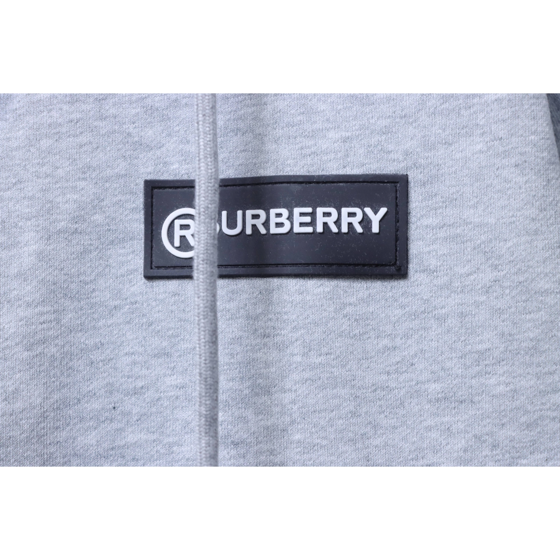 Burberry Zip-Up Hooded Jacket Side Check Print Panel Detai Grey