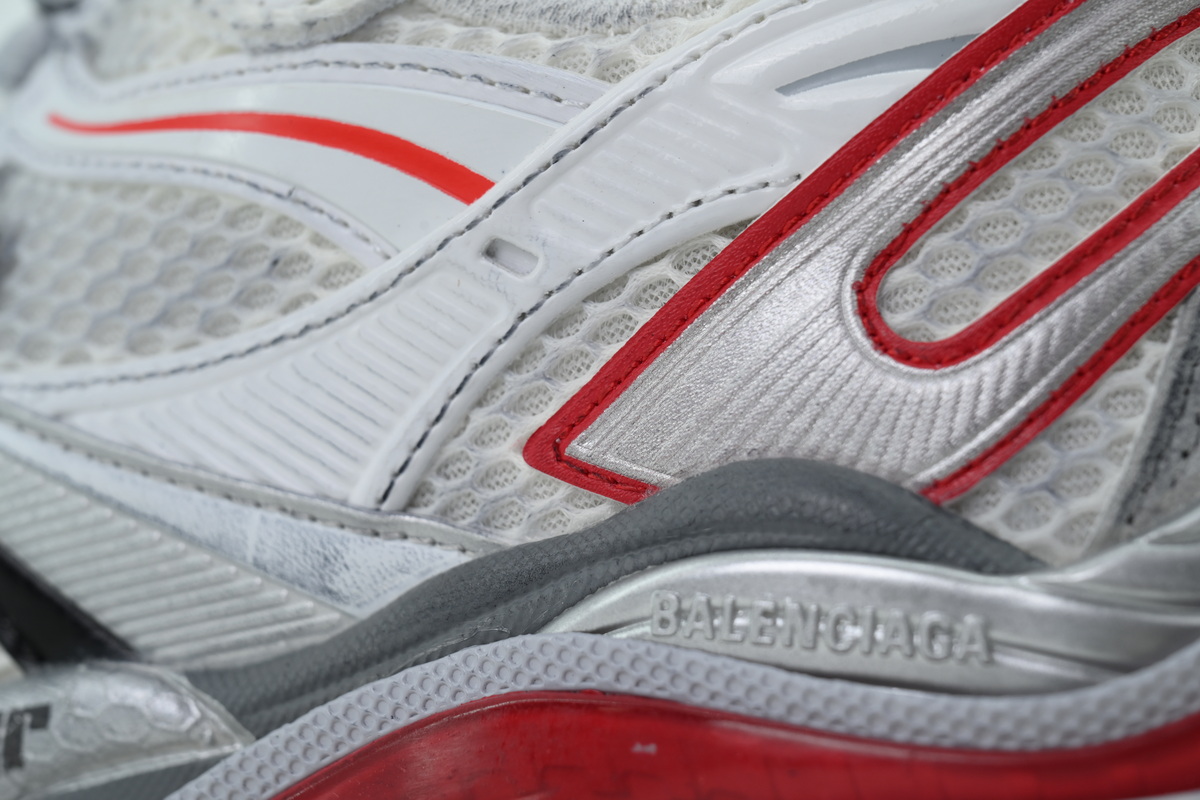 Balenciaga Wms Running Shoes White Grey Red 779064 W3RXP 9160