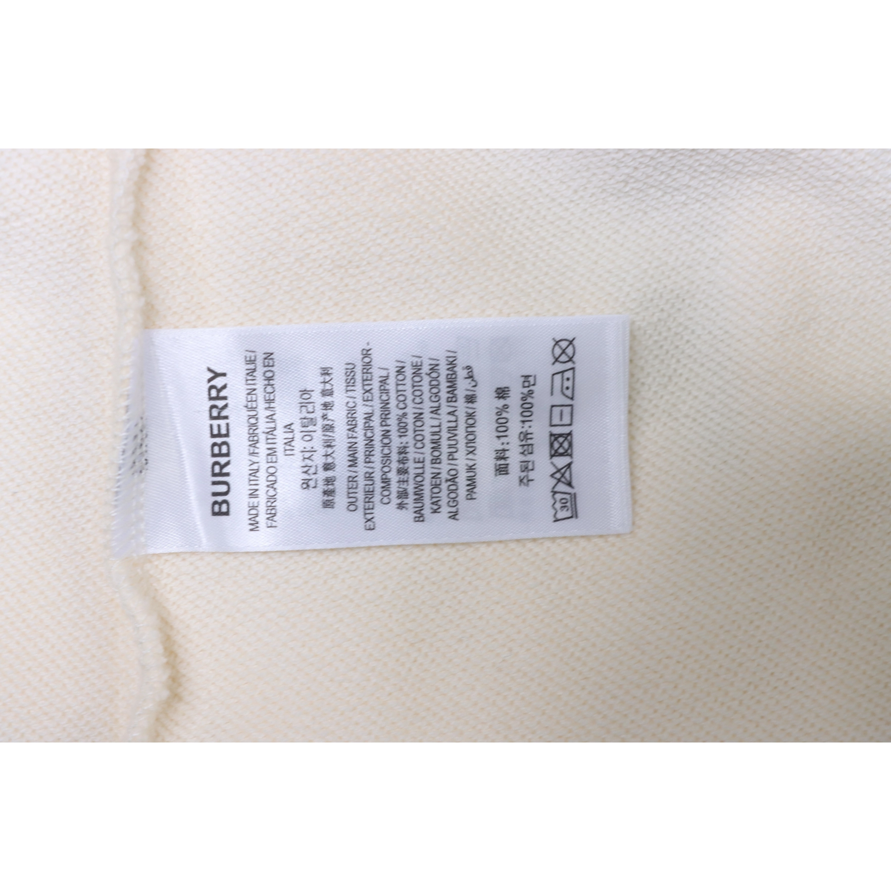 Burberry Check-Pocket Crewneck Sweatshirt White