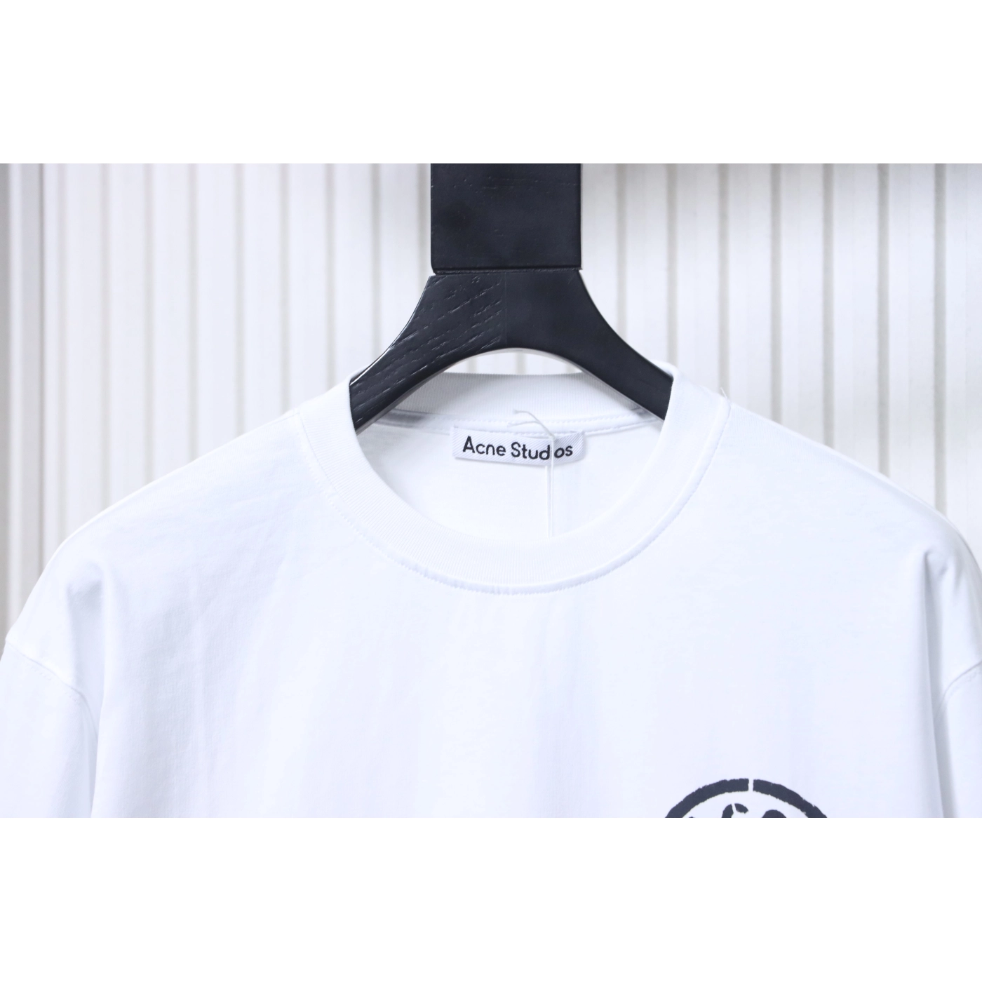 Acne Studios Circular Logo Long-Sleeve Top White