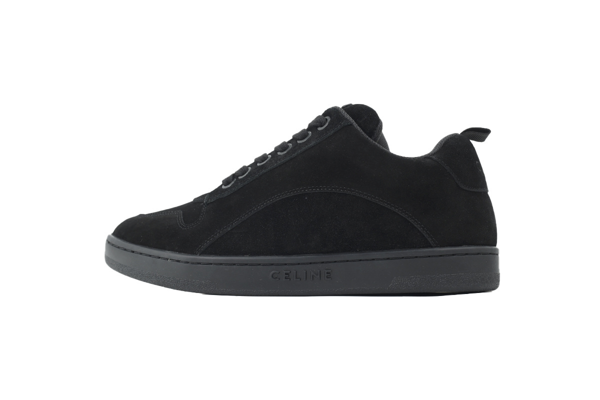 Celine Huntington Suede Sneaker Black