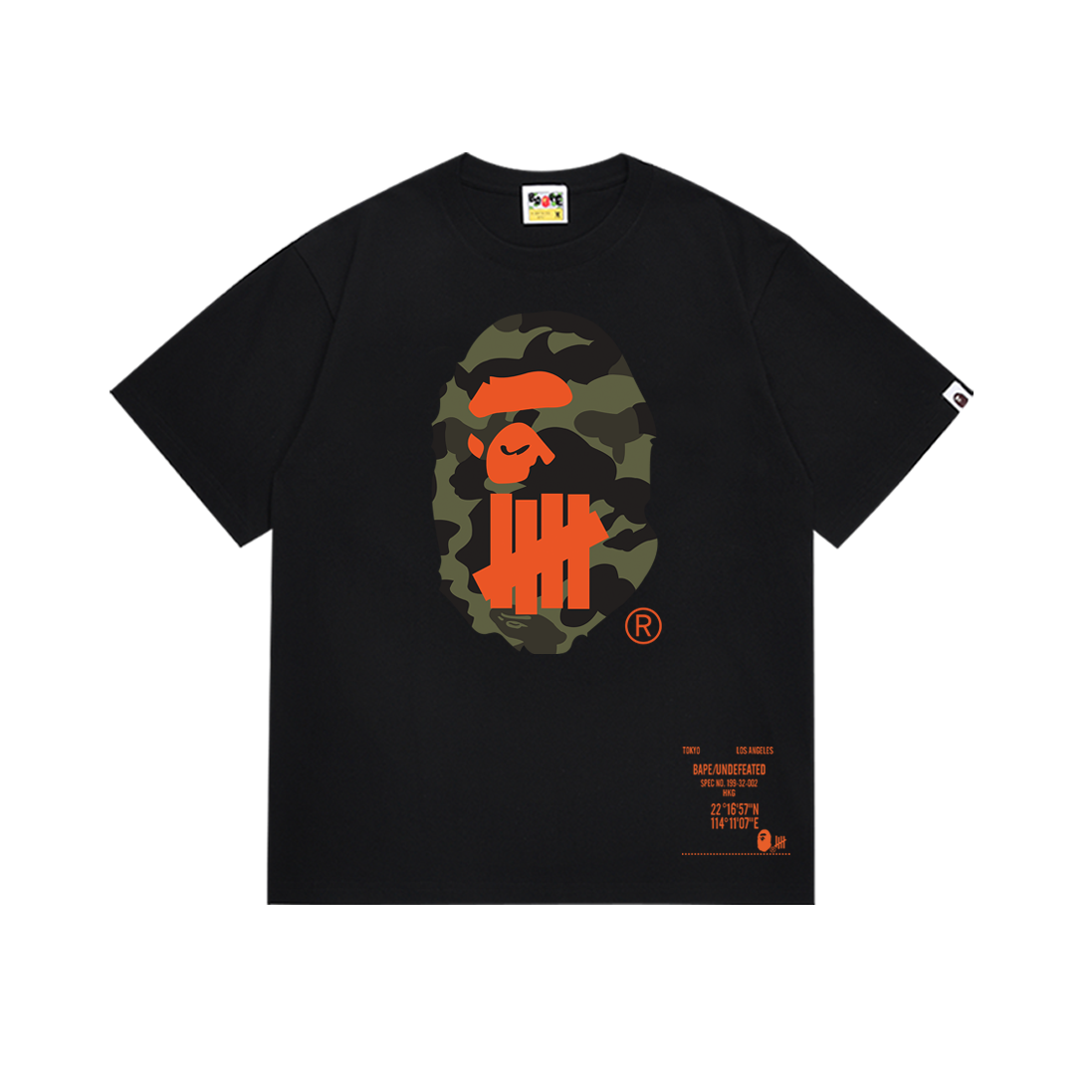 BAPE x Undefeated Sport Is War Ape Head T-Shirt