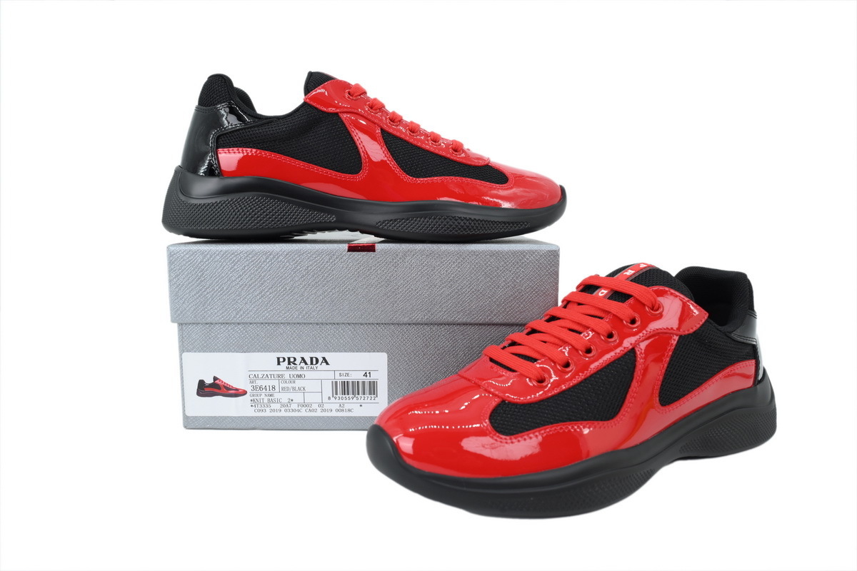 Prada America's Cup sneakers Black Red