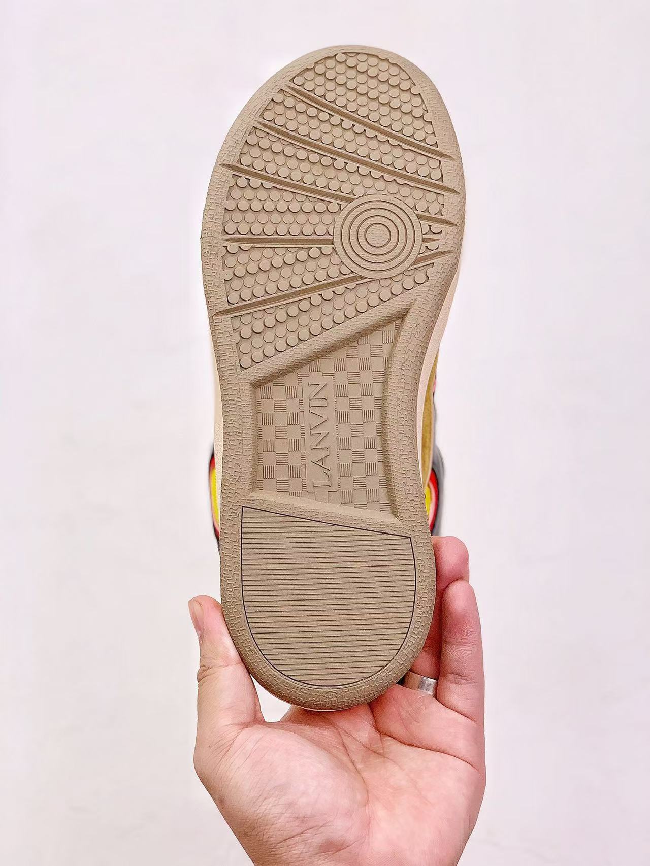 Lanvin Leather Curb Black Yellow