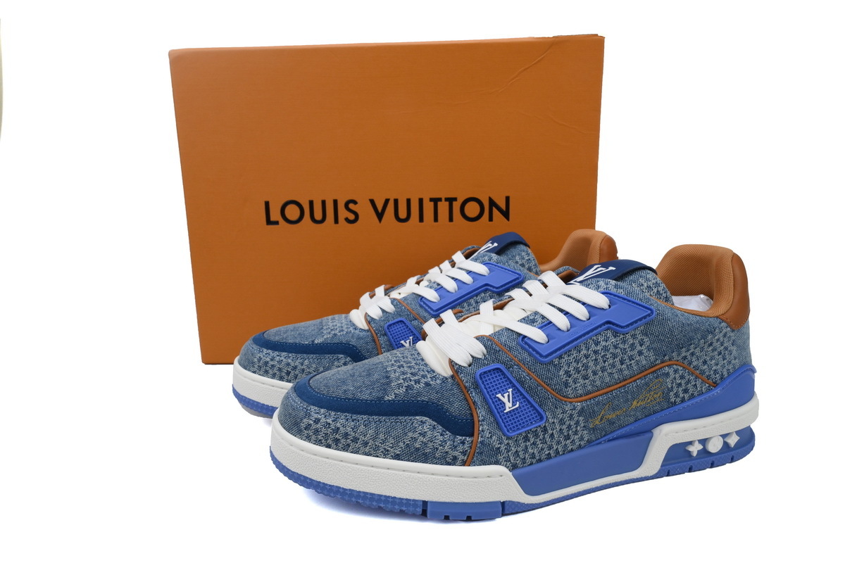 Louis Vuitton Trainer Blue Damier 3D Denim