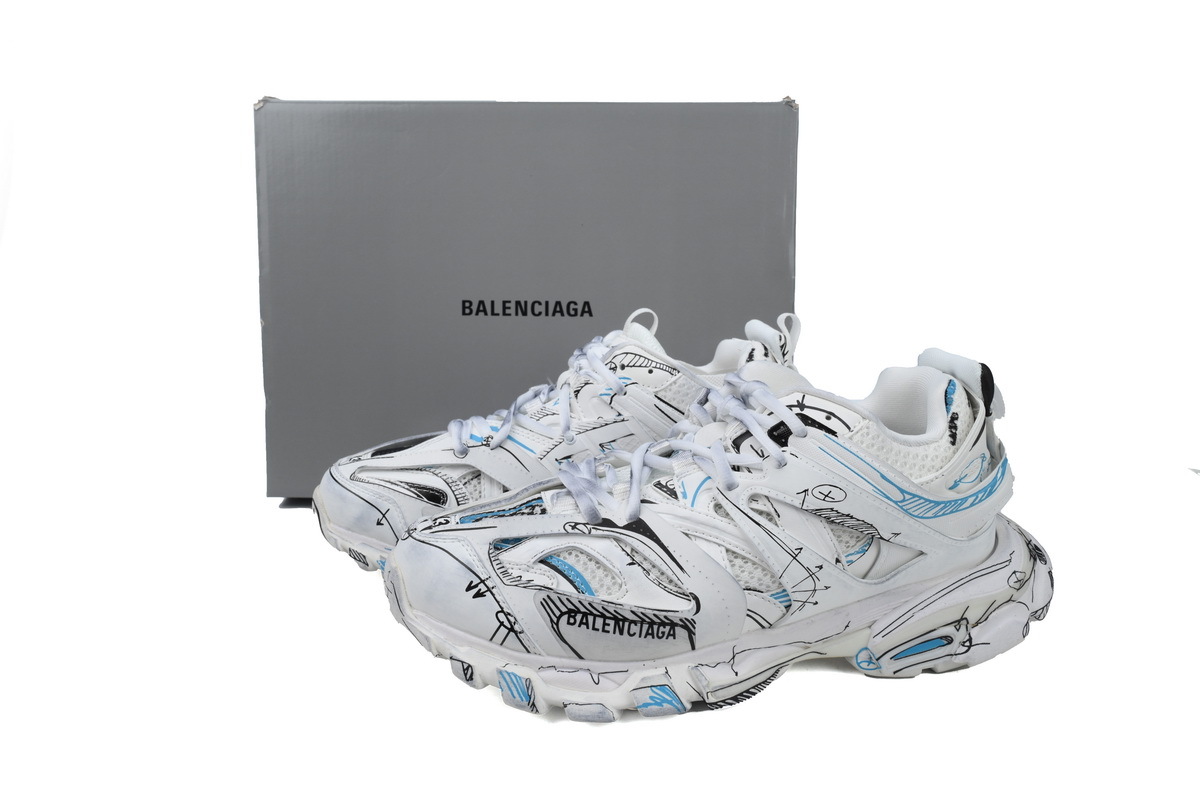 Balenciaga Track Sneaker White Blue 542023 W3SRA 9014