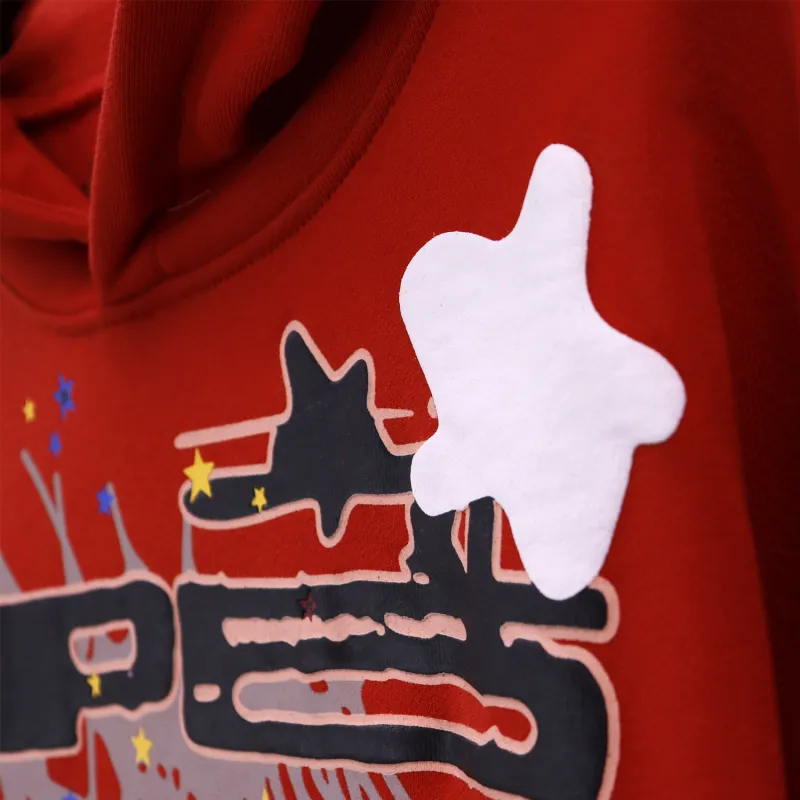 Sp5der TC5 Hoodie Red 5505
