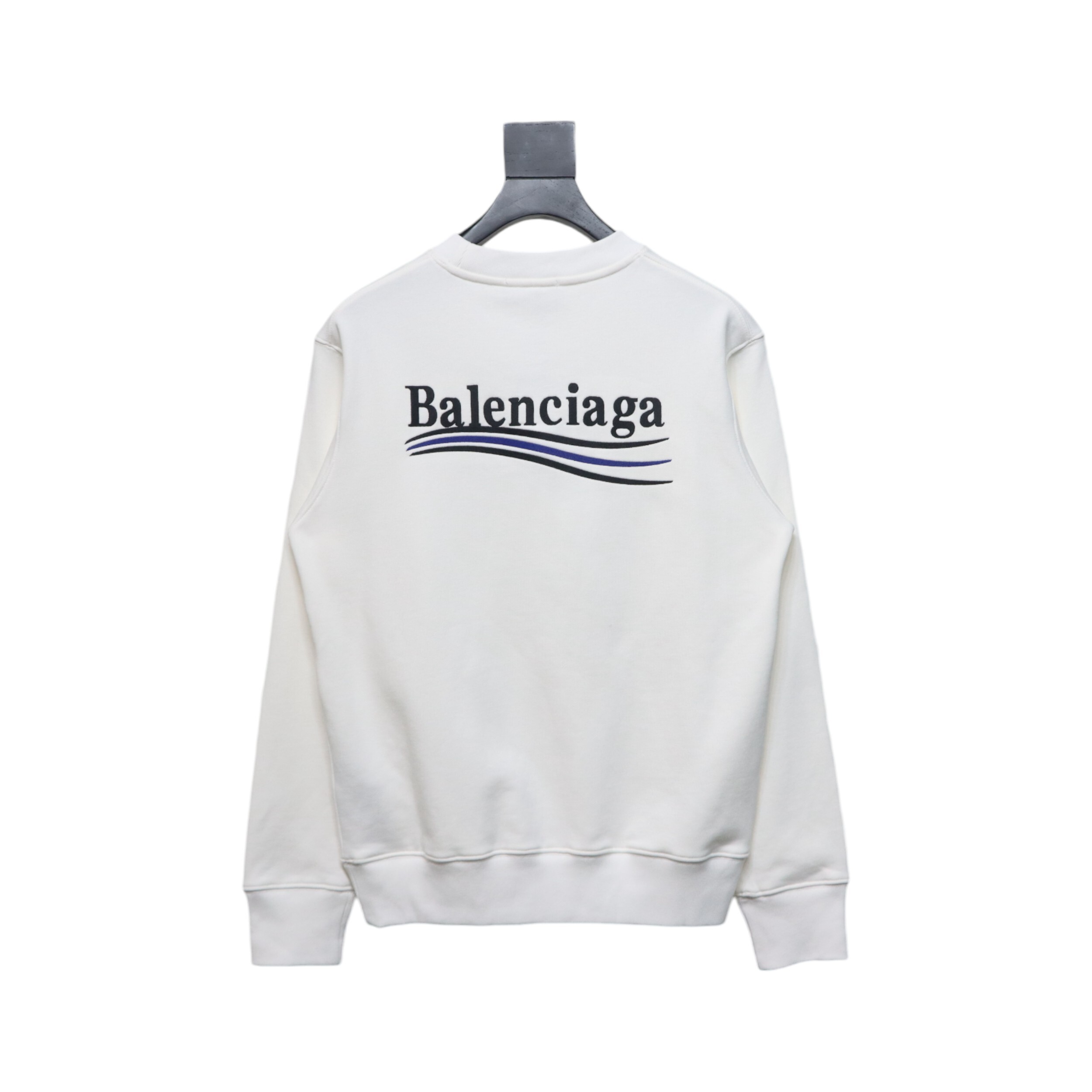 Balenciaga Campaign Logo Printed Hoodie White
