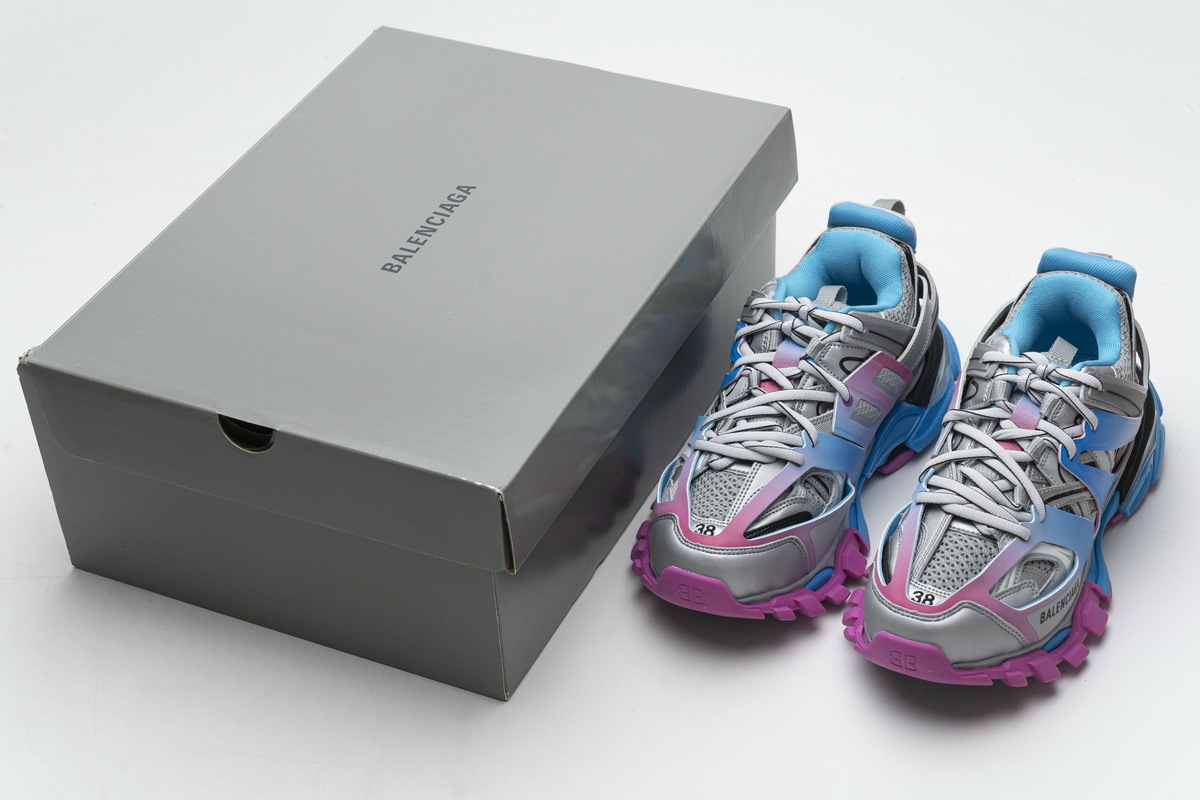 Balenciaga Track Tess S Blue Pink Silver 542436 W1GC1 4051