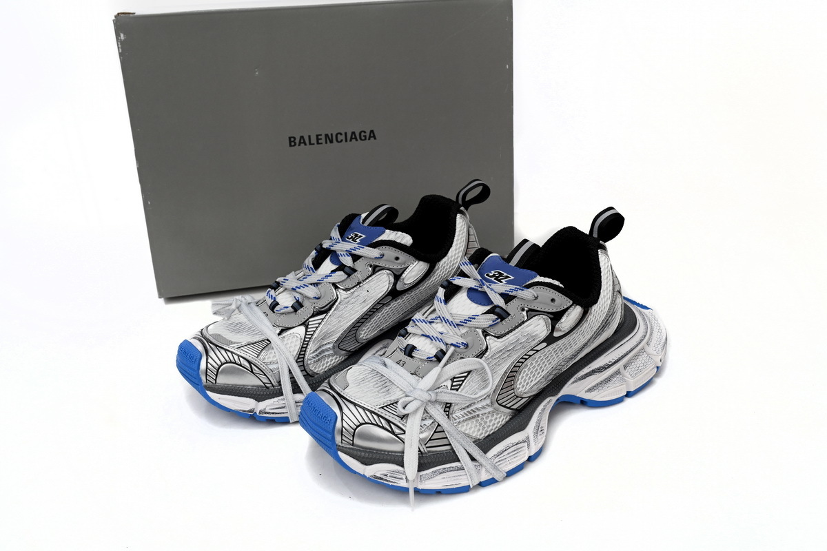 Balenciaga 3XL Sneaker in Black And White Blue 734734 W3RB7 0226