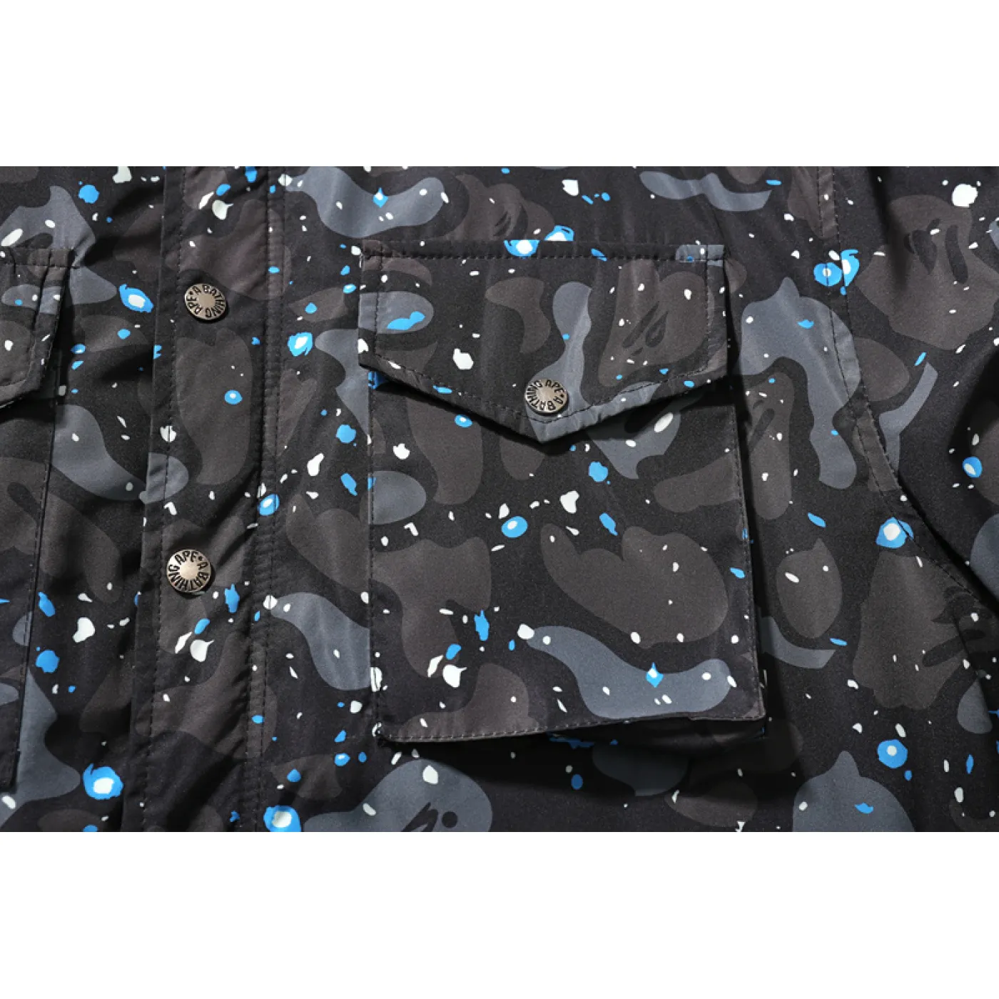 BAPE Shark Starry Sky Cotton Coat Black