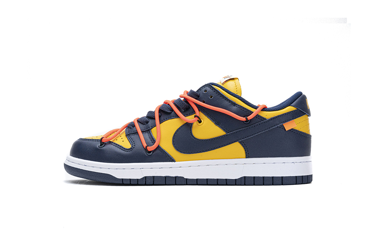 OFF WHITE X Nike Dunk SB Low White Michigan CT0856-700