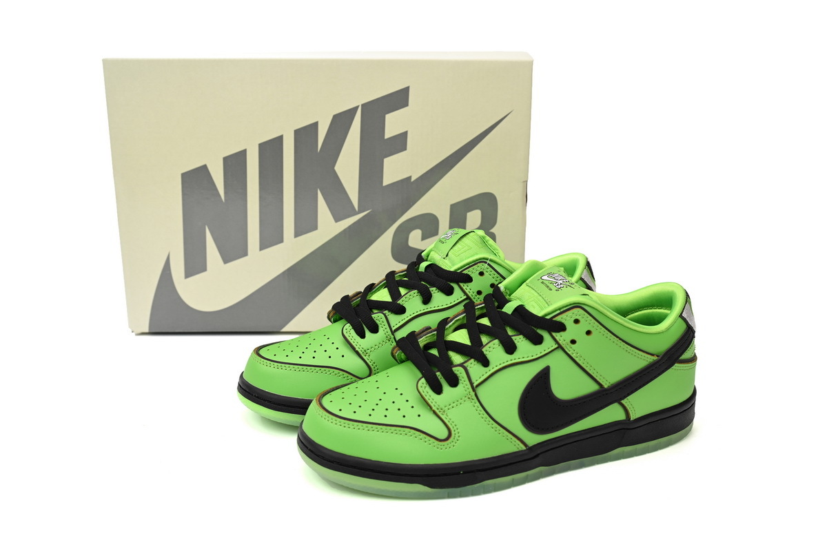 The Powerpuff Girls x Nike SB Dunk Low Buttercup FZ8319-300