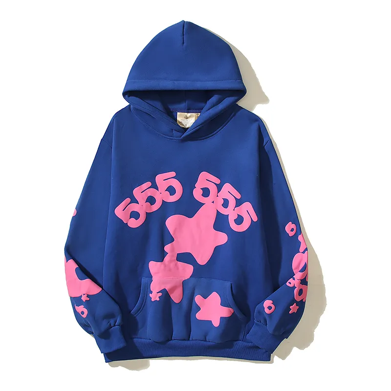 Sp5der Beluga Hoodie Blue and Black