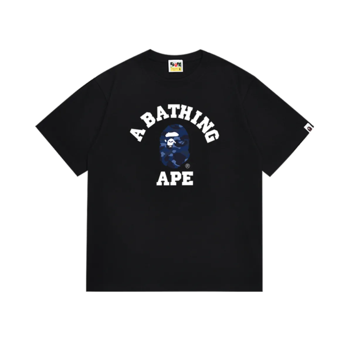 BAPE Sand Camo College T-shirt White-Navy/Black-Navy 145