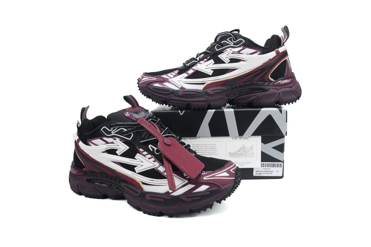 OFF-WHITE Be Right Back Black Purple Red