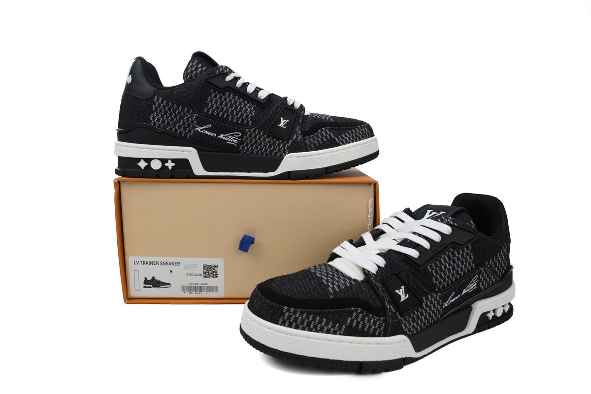 Louis Vuitton Trainer Black Damier 3D Denim