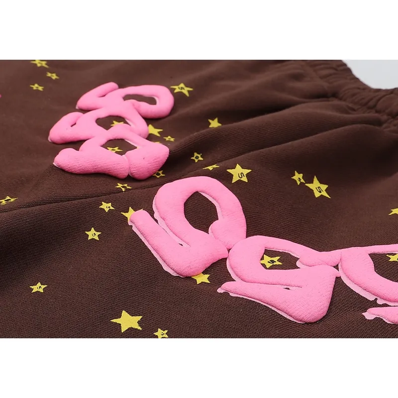 Sp5der Angel Number Sweatpants Brown SS22