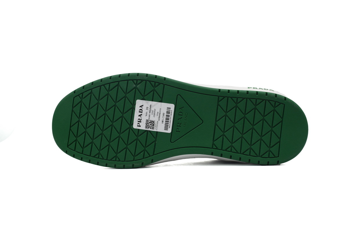Prada Downtown Low Sneakers White Green