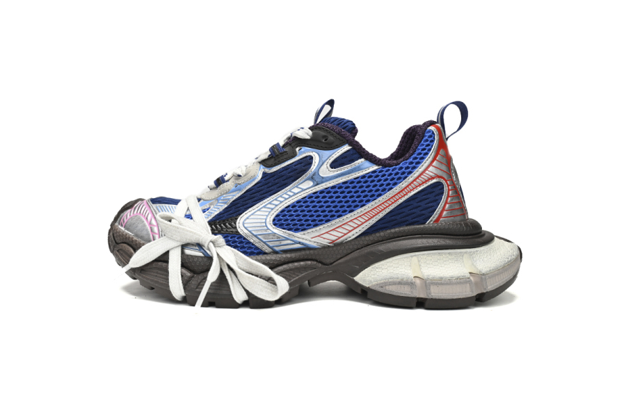Balenciaga 3XL Sneaker in Silver Red and Blue 542229 W1RB5 0513