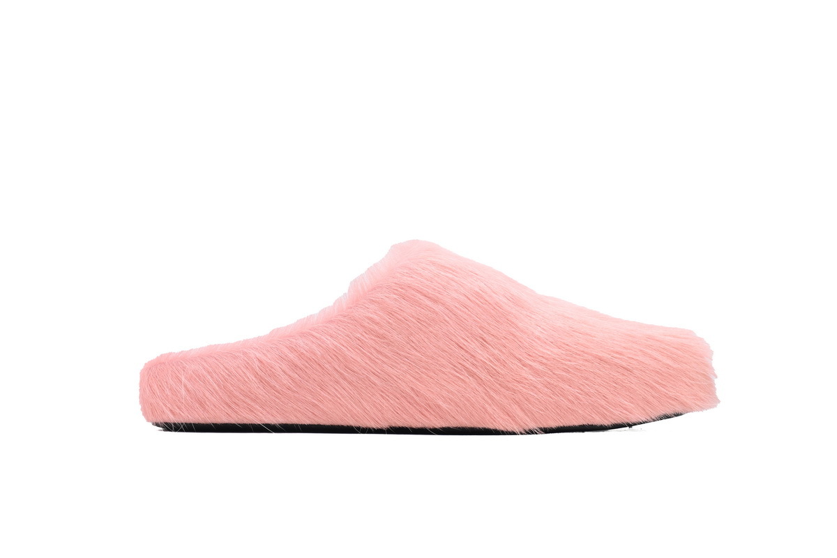Marni Loafers Long-hair Calfskin Fussbett Sabot Pink Slippers