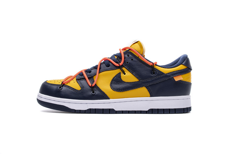 OFF WHITEx Nike Dunk SB Low White Michigan CT0856-700