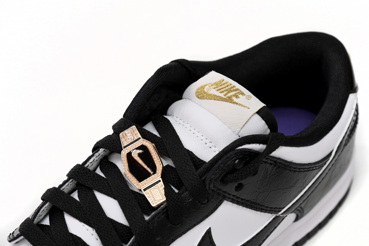 Nike Dunk Low Panda gold Buckle DR9511-100