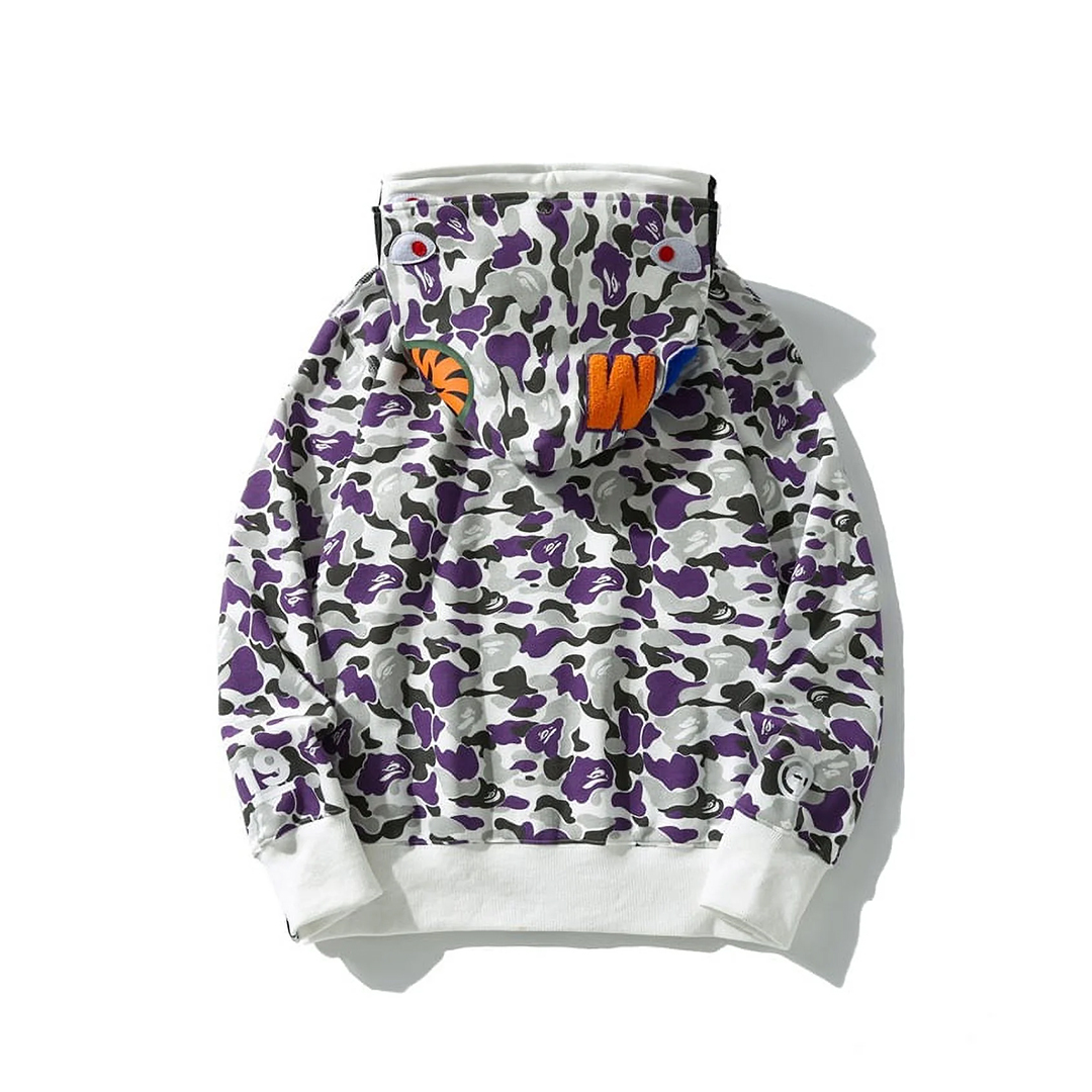 BAPE Shark Head Double Hooded Zipper Hoodie