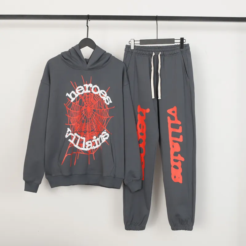 Combo Sale Sp5der Suit Grey Hoodie and Sweatpan