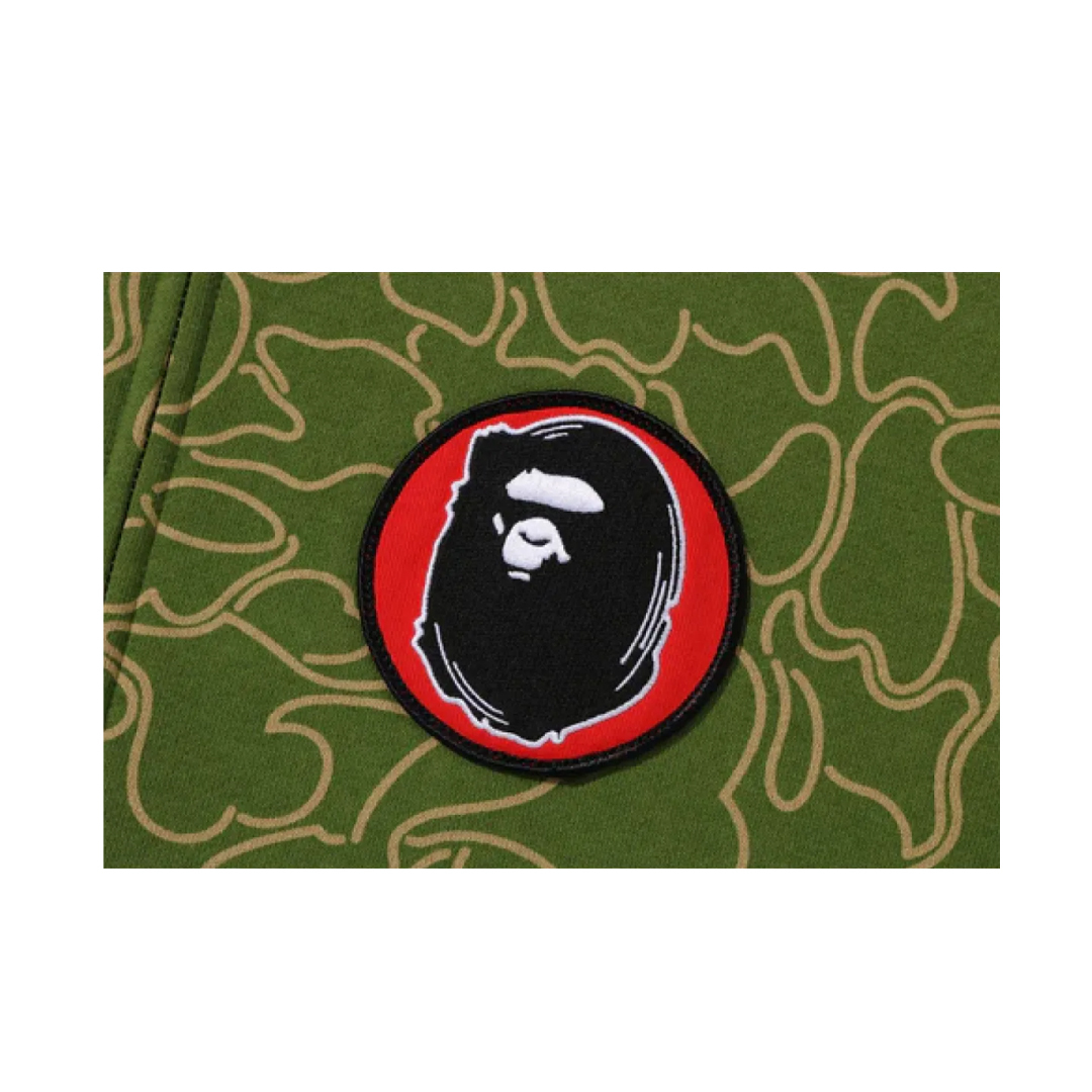 BAPE 30th Anniversary Line Camo Shark Full Zip Hoodie Green