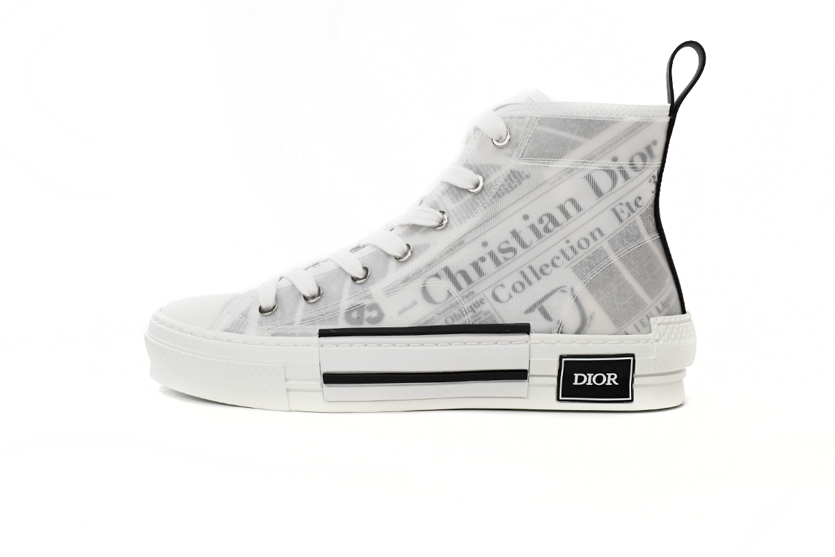 Dior B23 Oblique Transparency High H565 White Black