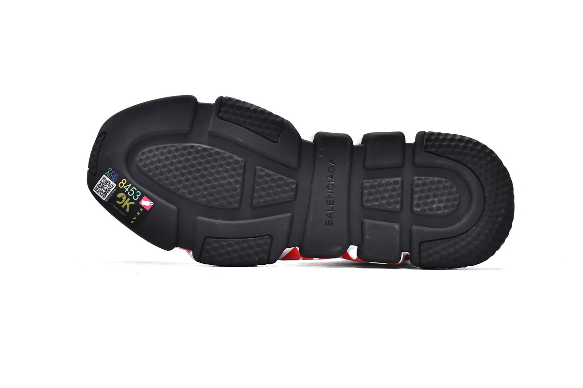 Balenciaga Speed Black And Red Graffiti Sneakers