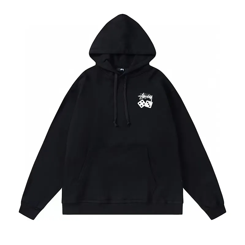 Stussy Dice Pigment Dyed Hoodie Black