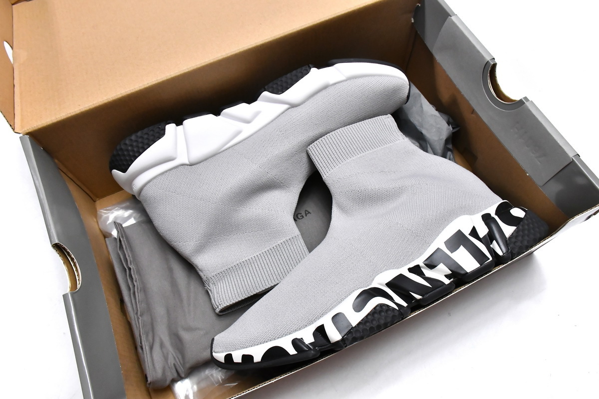 Balenciaga Speed Graffiti Sneakers Grey