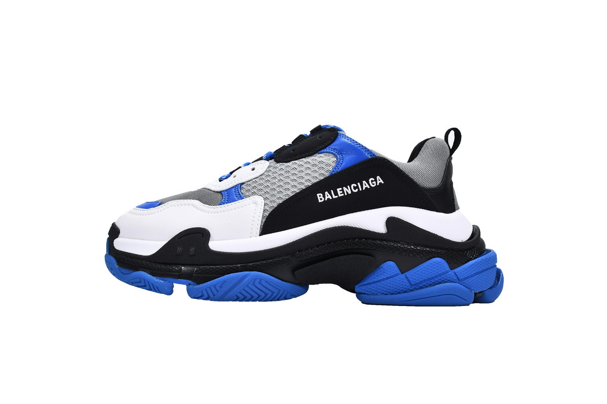 Balenciaga Triple S Black White Blue 536737 W2CA1 4124