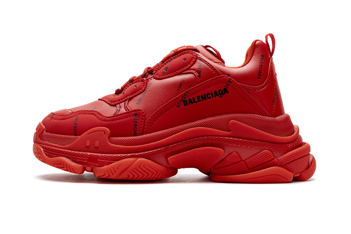 Balenciaga Triple S Letter Bright Red 524039 W2FA1 7632