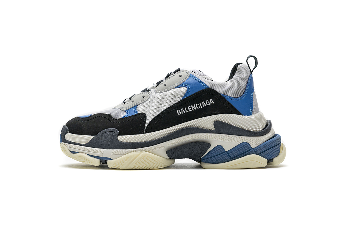 Balenciaga Triple S Black Grey Blue 541624 W06E2 7080