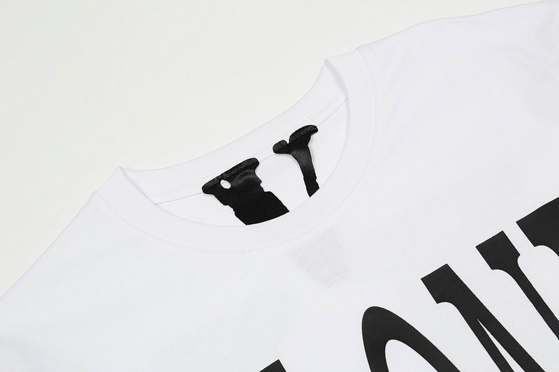 Vlone Shirt Reflective Letter Pattern Big V T-Shirt White