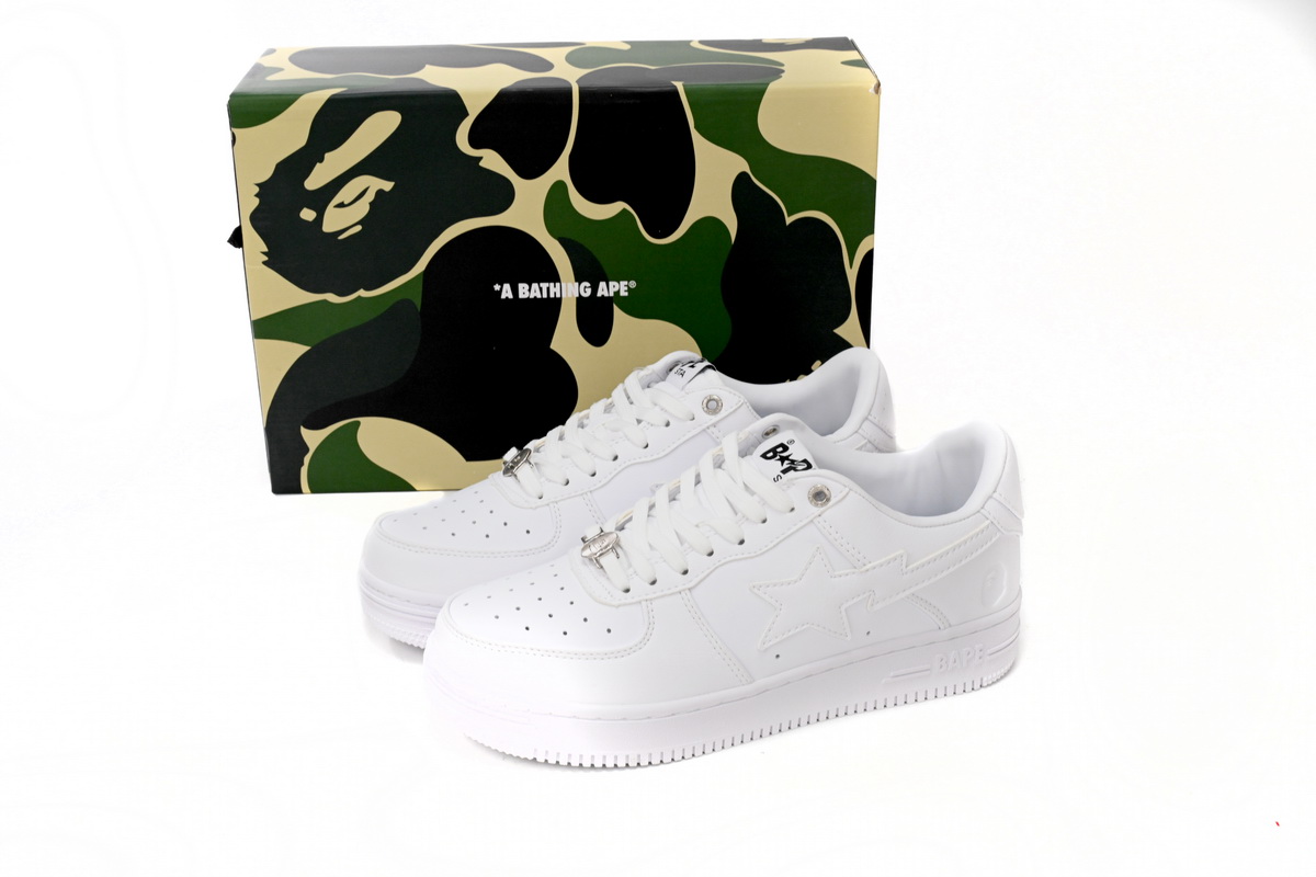 A Bathing Ape Bape Sta Low White 1H70-191-006