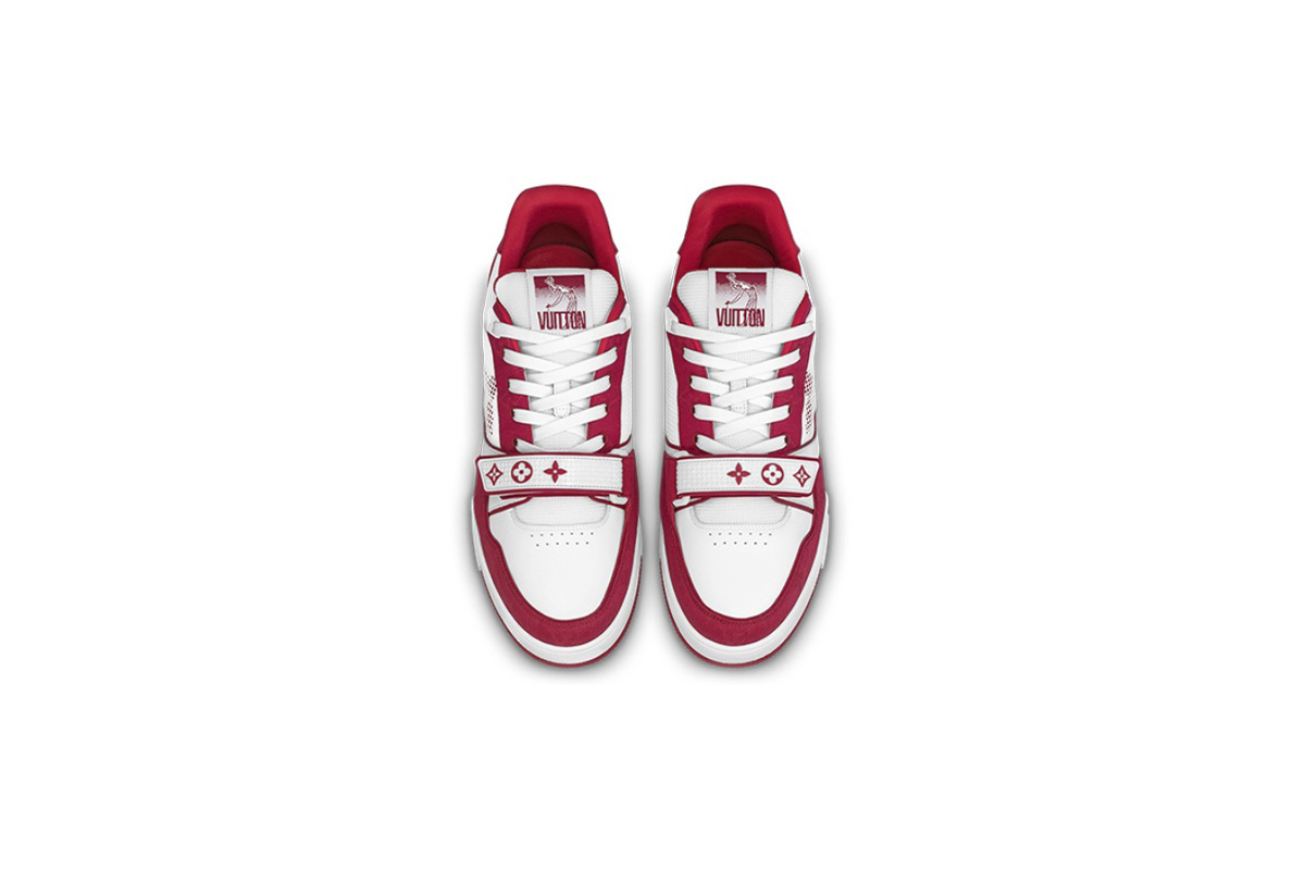 Louis Vuitton Trainer Red Monogram Denim 1ABLXI