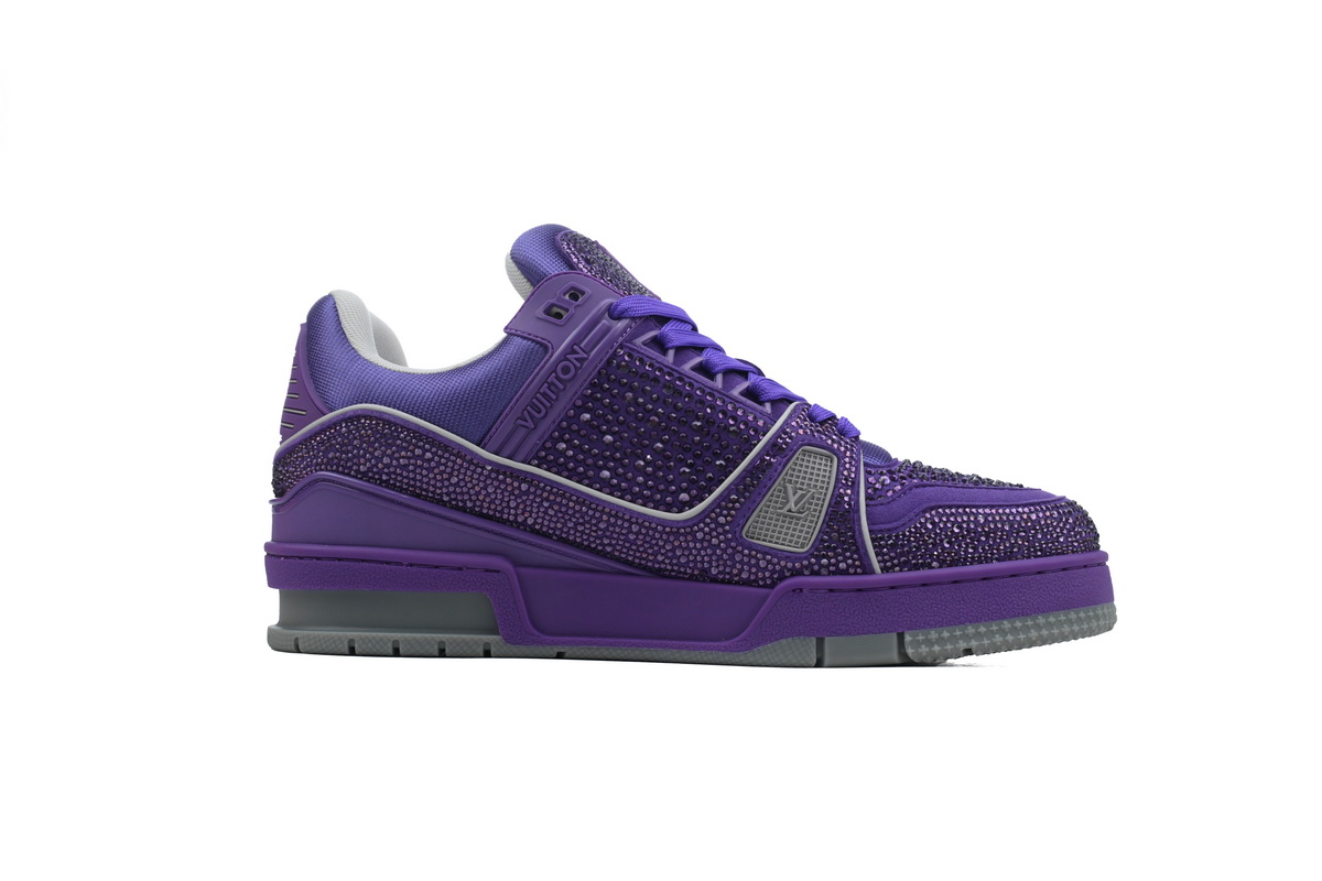 Louis Vuitton Trainer Purple Swarovksi Crystals 1ACR21